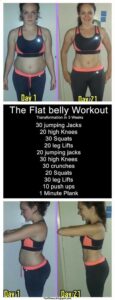 Flat Belly Workout Plan At Home. Transformation in 3 weeks